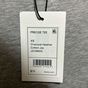 Theory Charcoal Heather Precise Tee XS
